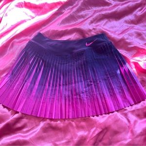 Nike dri-fit pleated ombre pink purple tennis skort skirt